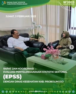 Rapat dan Koordinasi Evaluasi Penyelenggaraan Statistik dengan Dinas Kesehatan Kab. Probolinggo