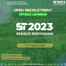 Open Recruitment Petugas Lapangan Sensus Pertanian 2023