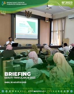 Briefing Survei Ekonomi Rumah Tangga Triwulanan (SERUTI) Triwulan III 2023