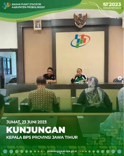 Kepala BPS Provinsi Jawa Timur melakukan kunjungan kerja ke BPS Kab Probolinggo