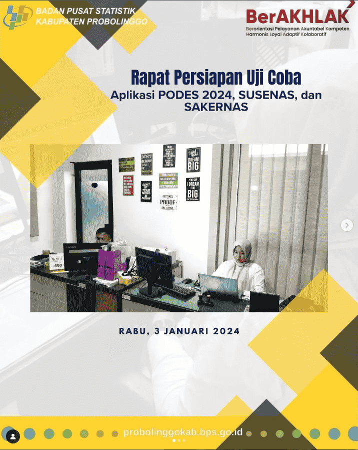 Rapat Persiapan Uji Coba Aplikasi Potensi Desa (Podes) 2024, SUSENAS, dan SAKERNAS