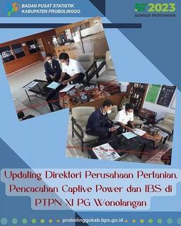 Updating Direktori Perusahaan Pertanian PG Wonolangan