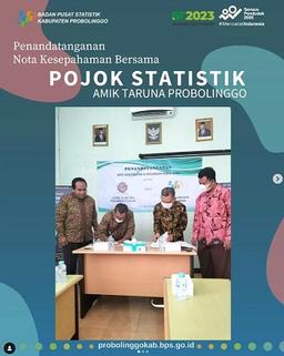 Penandatanganan Nota Kesepahaman Bersama "Pojok Statistik" dengan AMIK Taruna Probolinggo