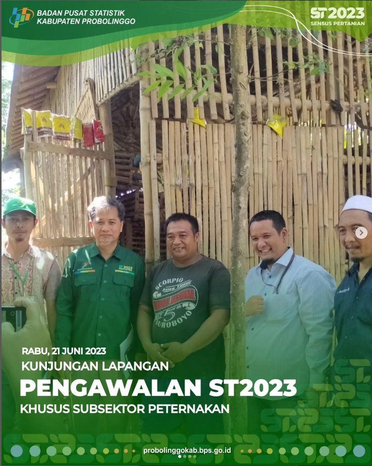 Kunjungan Lapangan Pengawalan ST2023 Khusus Subsektor Peternakan