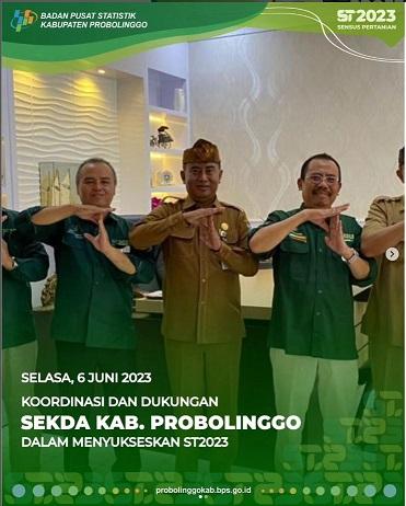 Coordination and Support of the Regional Secretary of Probolinggo Regency in the Success of ST2023